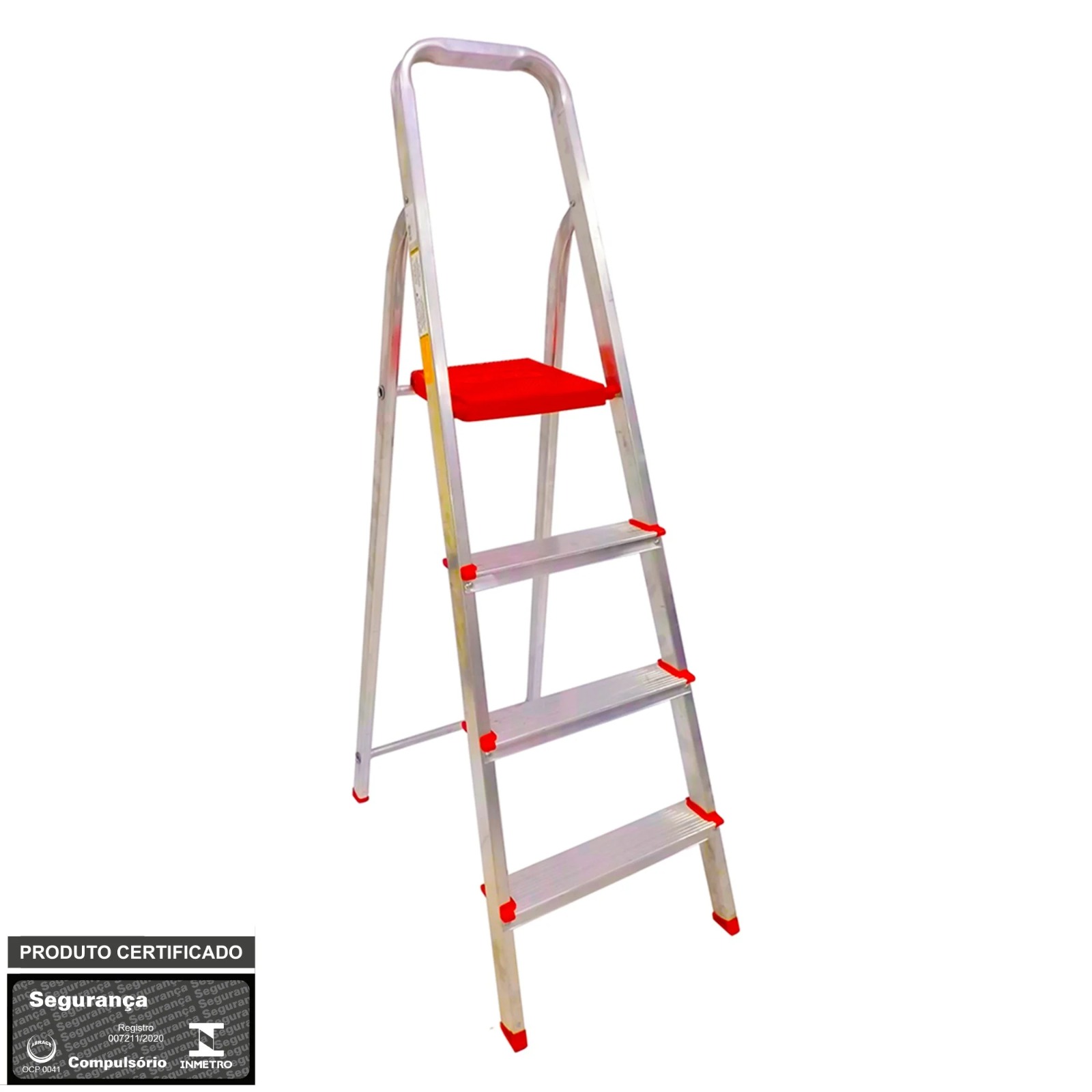 Escada De Alumínio Tesoura Botafogo Lar & Lazer 4 Degraus